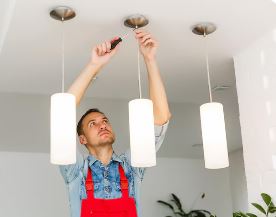 Навеска люстры со сборкой